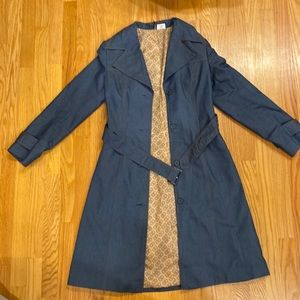 Divided denim trench coat